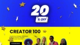 Coupon for Creator 100 discount 20%