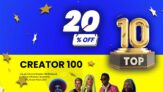 Coupon for TOP 10 Creator 100 discount 20% FOR LIFE